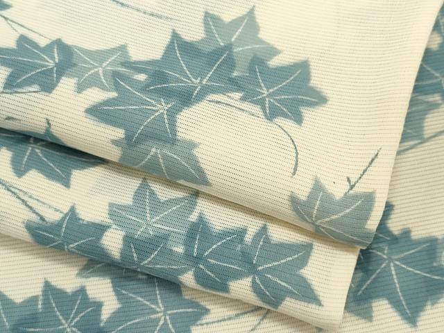 平和屋着物＊夏物　小紋　絽　楓文　正絹　逸品　CABK0944ou