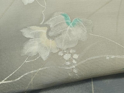 平和屋着物＊夏物　訪問着　絽　葡萄蔦の葉文　シルエット　暈し染め　正絹　逸品　CABK0950ou