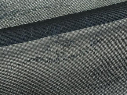 平和屋着物＊夏物　色無地　草木紋紗　紺青色　正絹　逸品　CABK0952ou