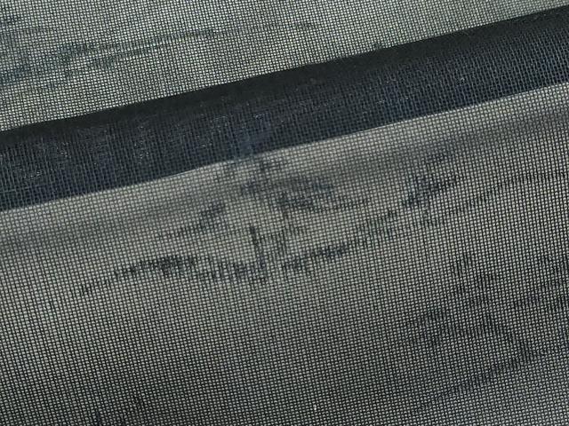 平和屋着物＊夏物　色無地　草木紋紗　紺青色　正絹　逸品　CABK0952ou