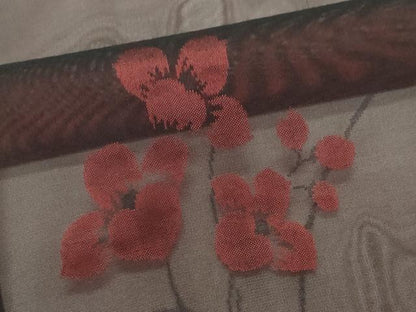 平和屋着物＊夏物　小紋　紗　草花文　正絹　逸品　未使用　CABK0955ou