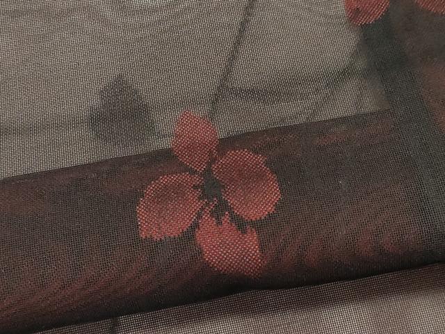 平和屋着物＊夏物　小紋　紗　草花文　正絹　逸品　未使用　CABK0955ou