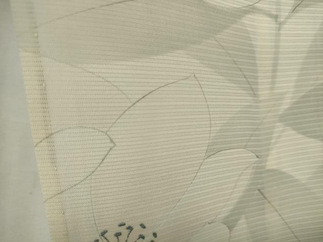 平和屋着物＊夏物　小紋　絽　手描き　草花文　暈し染め　銀彩　正絹　逸品　CABK0956ou