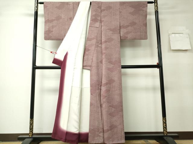 平和屋着物■江戸小紋　関明光　切嵌吉祥花文　正絹　逸品　CABK0960ou