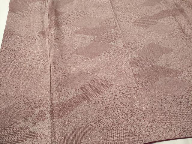 平和屋着物■江戸小紋　関明光　切嵌吉祥花文　正絹　逸品　CABK0960ou