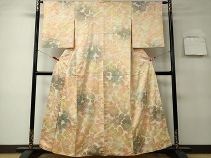 平和屋着物■上質な小紋　草花文　暈し染め　正絹　逸品　CABK0961ou