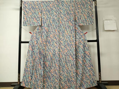 平和屋着物■上質な小紋　花鳥文　正絹　逸品　CABK0963ou