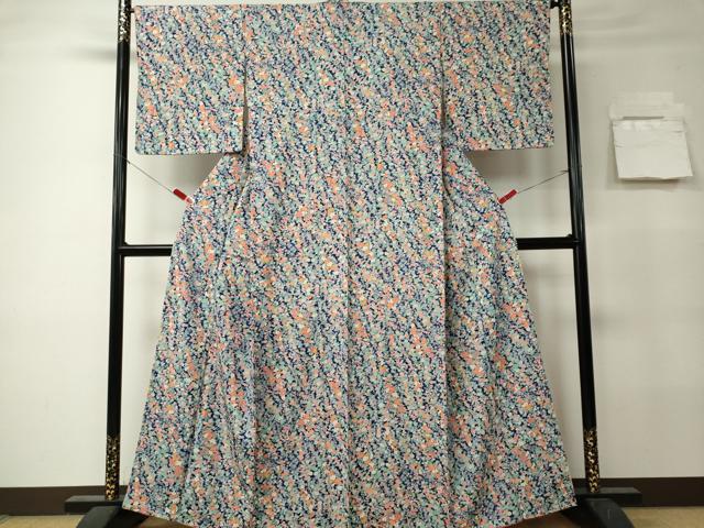平和屋着物■上質な小紋　花鳥文　正絹　逸品　CABK0963ou