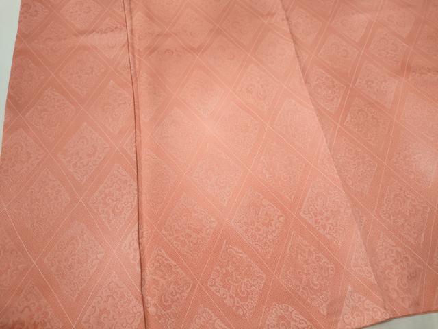 平和屋着物■上質な小紋　格子花唐草文　暈し染め　正絹　逸品　CABK0964ou