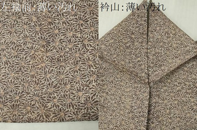 平和屋着物■上質な小紋　小花文　胴抜き仕立て　正絹　逸品　CABK0965ou