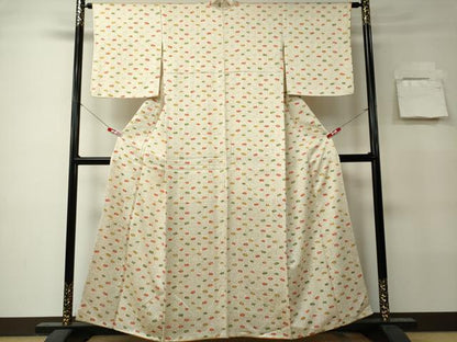 平和屋着物■上質な小紋　地紙唐草文　正絹　逸品　CABK0966ou