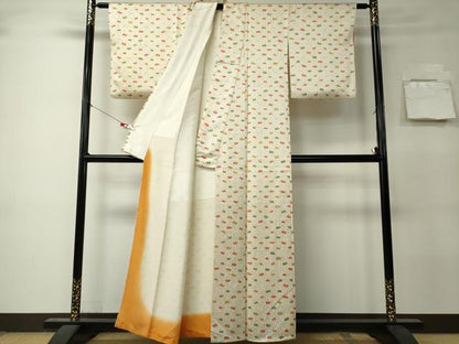 平和屋着物■上質な小紋　地紙唐草文　正絹　逸品　CABK0966ou