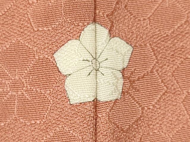 平和屋着物■上質な色無地　花地紋　宍色　正絹　逸品　CABK0971ou