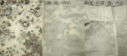 平和屋着物■上質な小紋　草花文　金糸　正絹　逸品　CABK0972ou