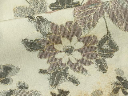 平和屋着物■上質な小紋　草花文　金糸　正絹　逸品　CABK0972ou