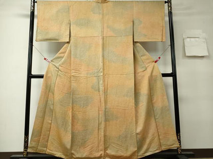 平和屋着物■上質な小紋　霞文　正絹　逸品　CABK0973ou