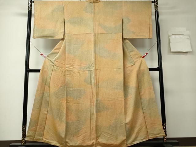 平和屋着物■上質な小紋　霞文　正絹　逸品　CABK0973ou