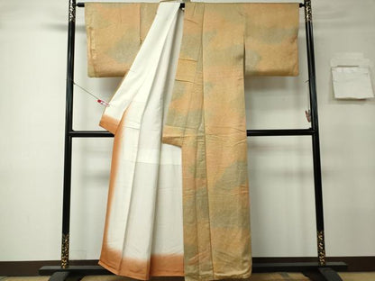平和屋着物■上質な小紋　霞文　正絹　逸品　CABK0973ou