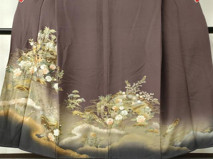 平和屋着物■豪華色留袖　風景文　暈し染め　金銀彩　正絹　逸品　CABK0981ou