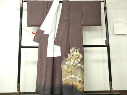 平和屋着物■豪華色留袖　風景文　暈し染め　金銀彩　正絹　逸品　CABK0981ou