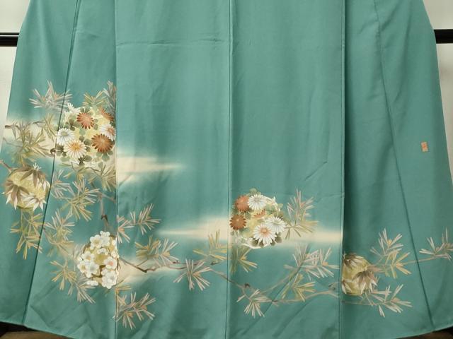 平和屋着物■豪華色留袖　作家物　駒刺繍　草花丸文　暈し染め　金彩　正絹　逸品　CABK0982ou