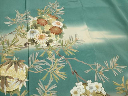 平和屋着物■豪華色留袖　作家物　駒刺繍　草花丸文　暈し染め　金彩　正絹　逸品　CABK0982ou