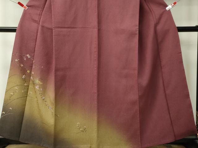 平和屋着物■訪問着　草花文　暈し染め　正絹　逸品　CABK0986ou