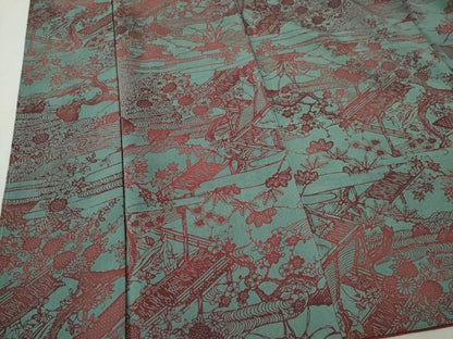平和屋着物■上質な小紋　作家物　型染め　風景文　正絹　逸品　CABK0988ou