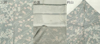平和屋着物＊夏物　小紋　絽　舞花文　正絹　逸品　CABK0993ou