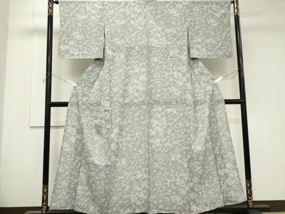 平和屋着物＊夏物　小紋　絽　舞花文　正絹　逸品　CABK0993ou
