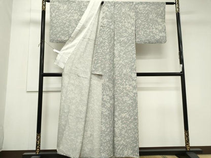 平和屋着物＊夏物　小紋　絽　舞花文　正絹　逸品　CABK0993ou