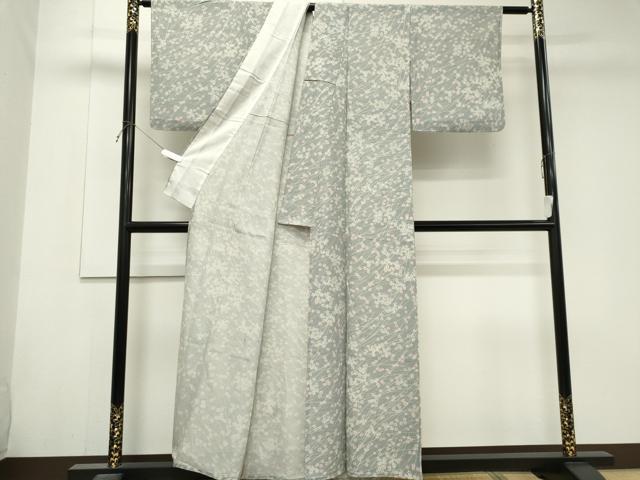 平和屋着物＊夏物　小紋　絽　舞花文　正絹　逸品　CABK0993ou