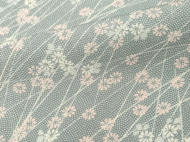 平和屋着物＊夏物　小紋　絽　舞花文　正絹　逸品　CABK0993ou