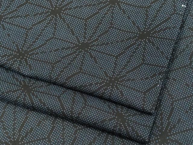 平和屋着物＊夏物　本場大島紬　夏大島　麻の葉文様　正絹　逸品　CABK0994ou