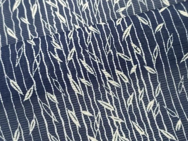 平和屋着物＊夏物　小紋　絽　枝葉間道　正絹　逸品　CABK0995ou