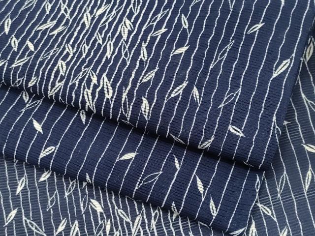 平和屋着物＊夏物　小紋　絽　枝葉間道　正絹　逸品　CABK0995ou