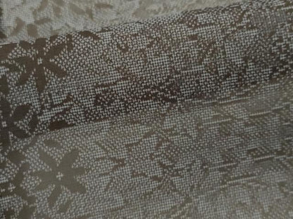 平和屋着物＊夏物　本場大島紬　夏大島　草花文　黒地　正絹　逸品　CABK0996ou