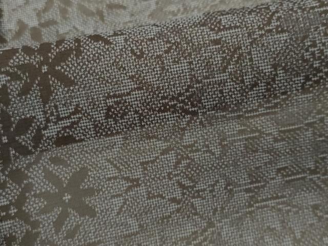 平和屋着物＊夏物　本場大島紬　夏大島　草花文　黒地　正絹　逸品　CABK0996ou