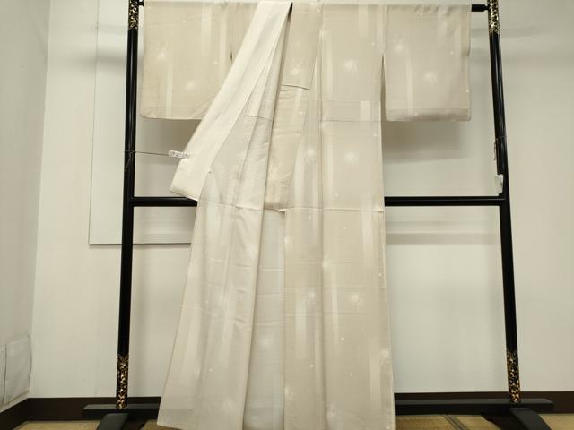平和屋着物＊夏物　小紋　絽　舞花文　蛍暈し　正絹　逸品　CABK0997ou