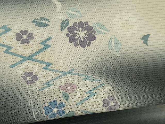 平和屋着物＊夏物　訪問着　絽　友禅　吉祥草花文　暈し染め　黒地　正絹　逸品　CABK0998ou
