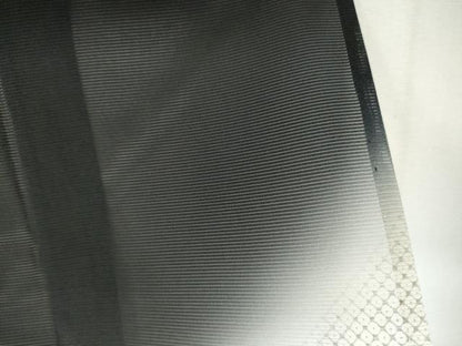 平和屋着物＊夏物　訪問着　絽　吹き寄せ文　暈し染め　黒地　正絹　逸品　CABK1001ou