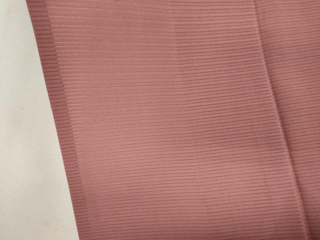 平和屋着物＊夏物　色無地　絽　退紅色　正絹　逸品　CABK1003ou