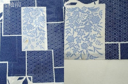 平和屋着物＊夏物　小紋　絽　吉祥草花文　洗える着物　CABK1005ou