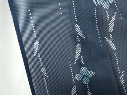 平和屋着物＊夏物　小紋　絽　草花文　洗える着物　CABK1006ou
