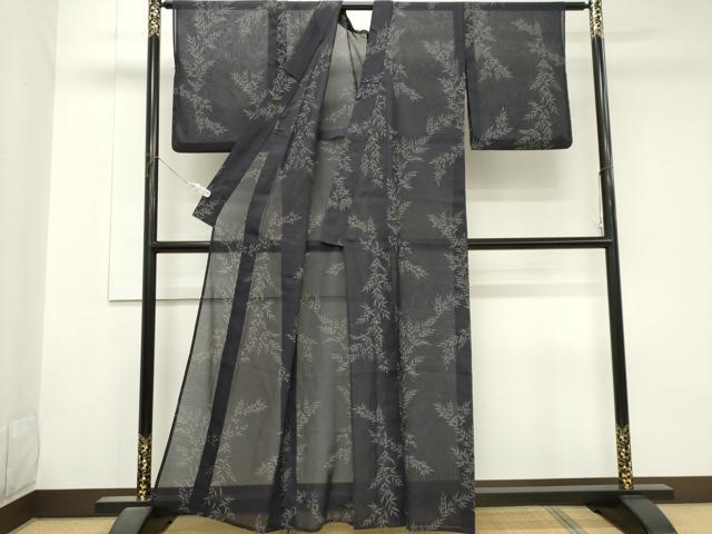平和屋着物＊夏物　小紋　紅梅織　枝花文　洗える着物　CABK1007ou