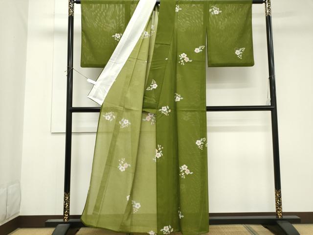平和屋着物＊夏物　小紋　絽　辻が花　洗える着物　CABK1008ou