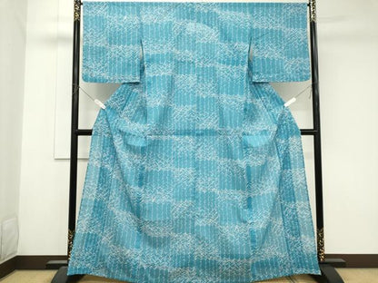 平和屋着物＊夏物　小紋　洗える着物　CABK1009ou
