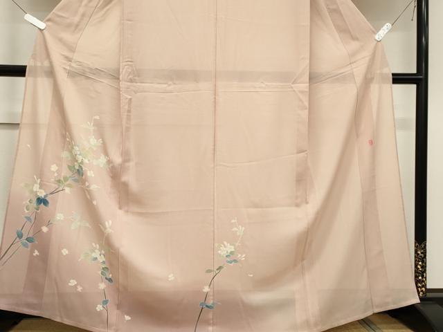 平和屋着物＊夏物　本加賀友禅作家　訪問着　絽　枝花文　暈し染め　正絹　逸品　CABK1011ou