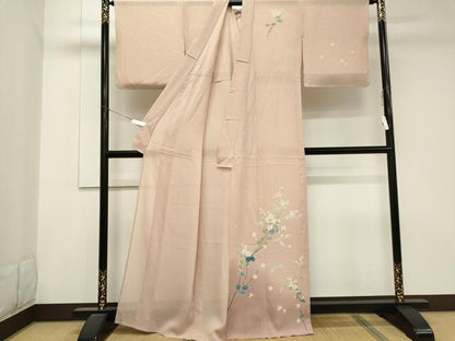 平和屋着物＊夏物　本加賀友禅作家　訪問着　絽　枝花文　暈し染め　正絹　逸品　CABK1011ou