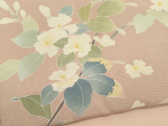 平和屋着物＊夏物　本加賀友禅作家　訪問着　絽　枝花文　暈し染め　正絹　逸品　CABK1011ou